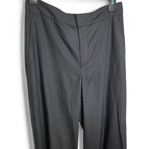 Vince Wide Leg Lyocell Linen Blend Black Pants Size 2 - Picture 4 of 9